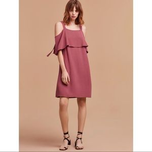 Aritzia Wilfred Ellipse cold shoulder dress
